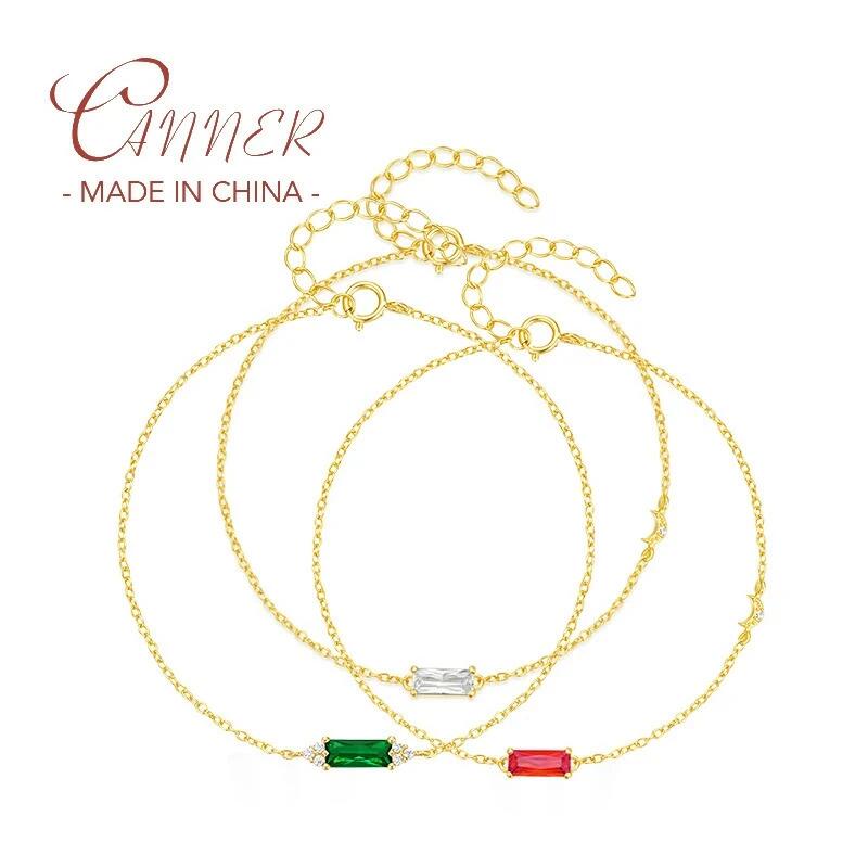 【送料無料】 ペンダント バングル ブレスレット 緑 グリーン ジルコニア ゴールド シルバー スクエア チェーン リング レディース リアル 925 四角 スターリング ジルコン ファイン ジュエリー ギフト