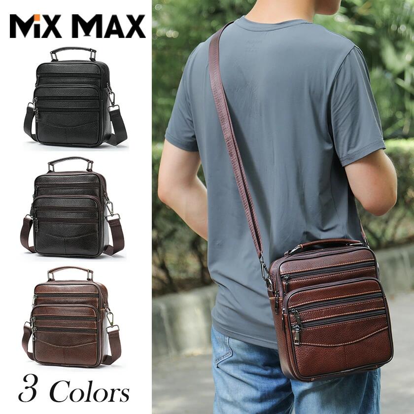 斜めがけバッグ メンズ ワンショルダーバッグ 斜めがけ 肩掛け 本革 銀面 レザー バッグ 革 アウトドア ポシェット 父の日 ギフト プレゼント 無地