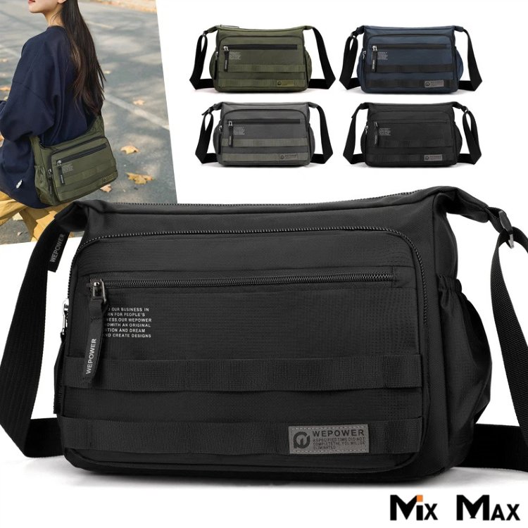 POWER ワンショルダーバッグ メンズ メッセンジャーバッグ A4対応 大容量 大学生 レディース 2WAY 斜め掛け 肩がけ ビジネスバッグ スクールバッグ 通学バッグ 通勤 通学 アウトドア 多機能 撥水 おしゃれ