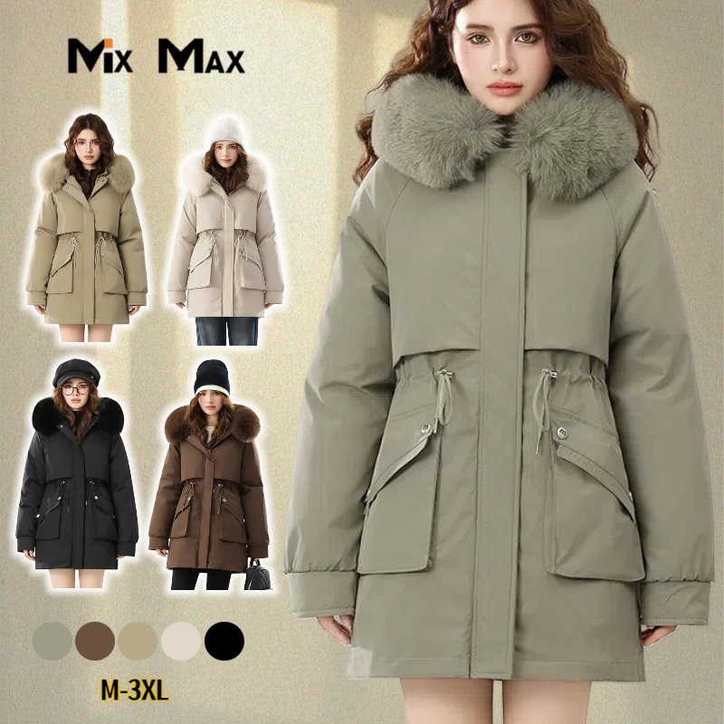 レディース 中綿コート ライナー付き ファーフード付き 3way 取り外しインナー トレンチコート ダウンジャケット 暖かい ポケット ミディアム丈 中綿ジャケット ゆったり 冬服 防寒着 保温 着痩せ 軽量 通気 防風 柔らかい 通勤 通学