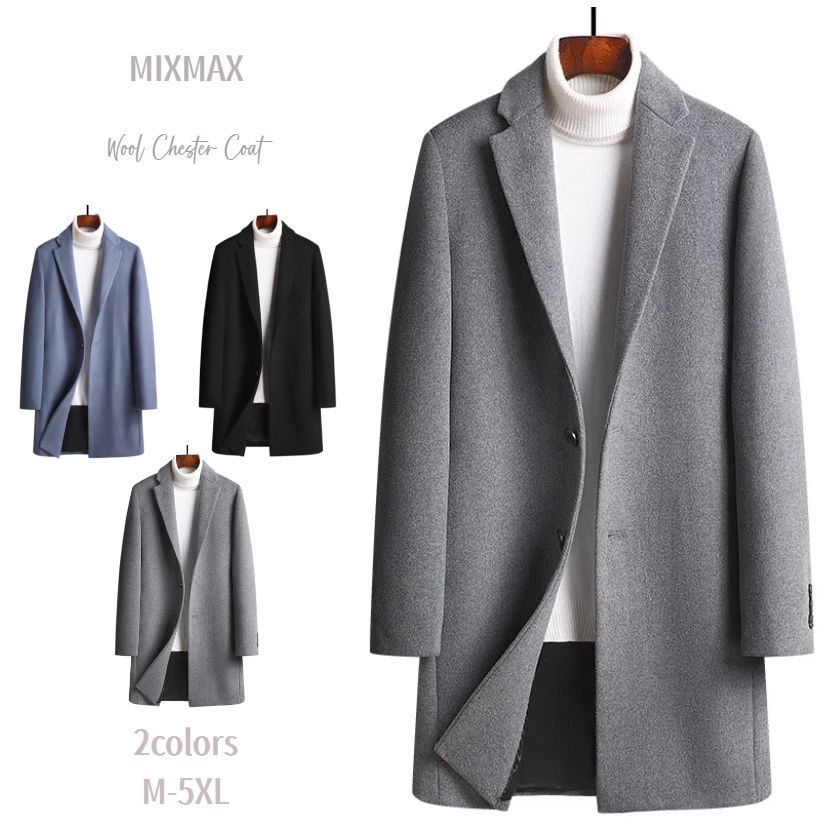 チェスターコート トレンチコート ジャケット ロングコート ロング ジャケット コート メンズ アウター ビジネス カジュアル 長袖 暖か 秋服 防寒着 アメカジ
