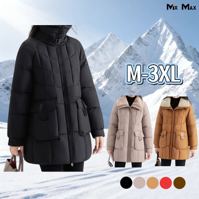 レディース ミドル丈 抜け感 折り襟 中綿コートライトジャケット 防寒コート 軽量 中綿 冬 防寒 防風 ゆったり 韓国風 保温 大きいサイズ ダウンジャケット ダウンコート アウター 長袖 暖かい 冬服 防寒着