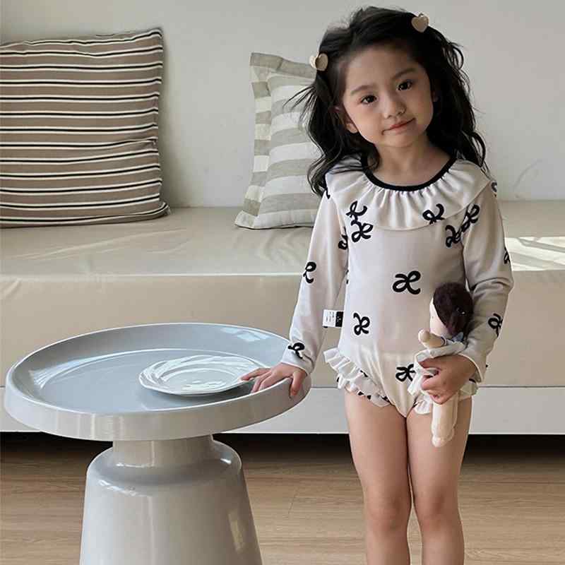 水着 キッズ 女の子 子供用 長袖 ワンピース かわいい 高弾性 3歳 4歳 5歳 6歳 7歳 8歳 9歳 10歳 紫外線対策 プール 海水浴 速乾