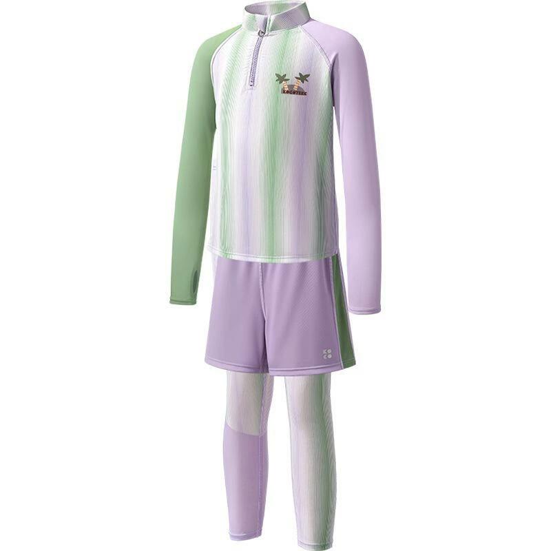 水着 キッズ 男女兼用 長袖 セパレート 3点セット 紫外線対策 温泉 海水浴