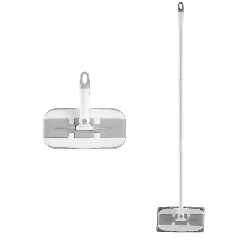 Rakuten - フロアモップ 床掃除モップ 超極細繊維モップ 交換用クロス付き ドライシート ウェットシート両用 伸縮可能 掃除用品