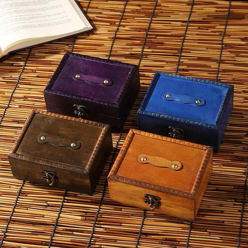 収納ボックス レトロ 南京錠付き トランク 宝箱 ジュエリーボックス アクセサリーケース 結婚祝い ギフ..