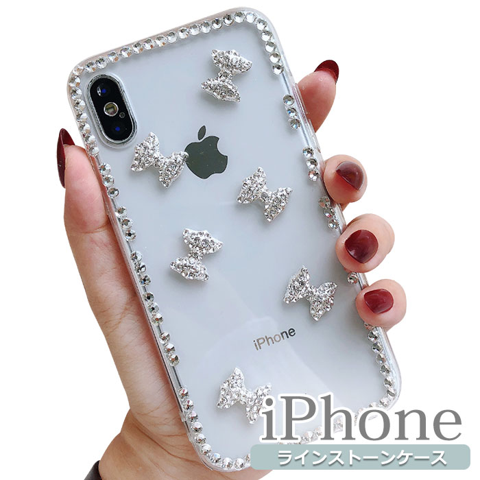 乐天商城 - iPhone se3 ケース iPhone12 iPhone 12 pro クリア iPhone 12 Pro MAX iPhone12Mini iPhone se2 おしゃれ リボン iPhone11pro クリア iPhone11 キラキラ 背面 透明 iPhone11ProMAX iPhoneケース ラインストーン デコ XS XR iPhonex 8 スマホケース 韓国 7