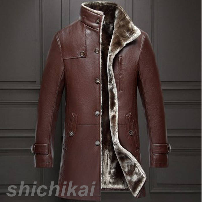 WILLS ホワイトデーTHOM 父の日 メンズ 秋冬 防寒 バイクジャケット 羊革 革ジャン 折り襟 レザージャケット 裏起毛 ラム革