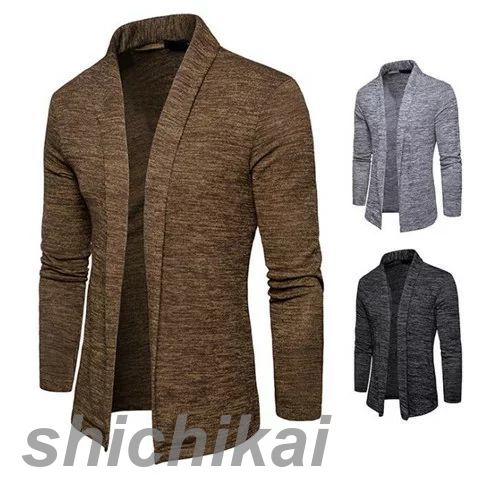 WILLS ジャケット風THOM 着回し 無地 ストレッチ カーデ ニットカーディガン 襟付き 羽織 カーディガン