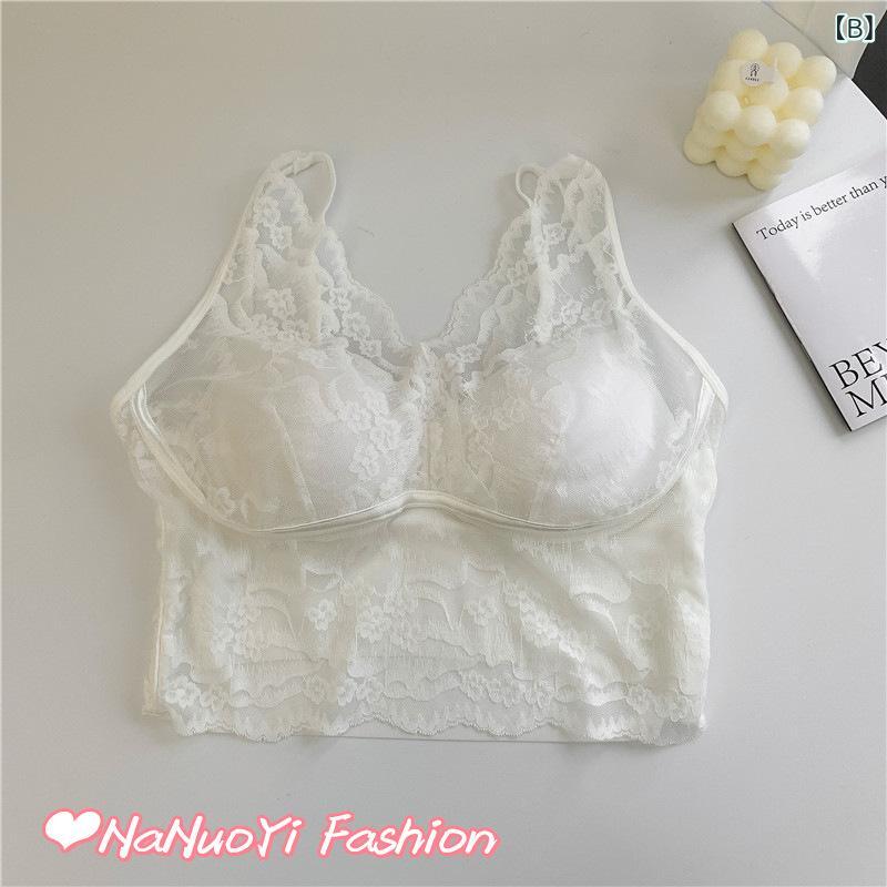 レディース かわいい ブラック インナー トップス 春夏 キャミソール コーヒー色 美背 肌見せ レース 秋冬 フレンチ ホワイト ポリエステル ベージュ 3