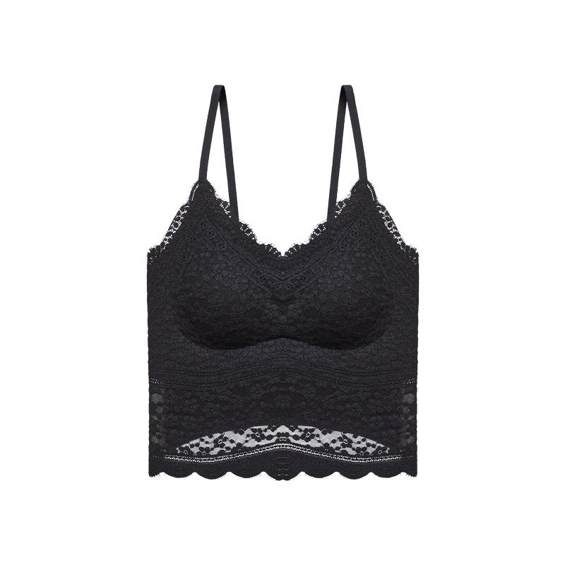 ベージュ トップス ブラック 秋冬 肌触り良い レース 吊り型 インナー スリム ストレッチ キャミソール Vネック あったか レディース