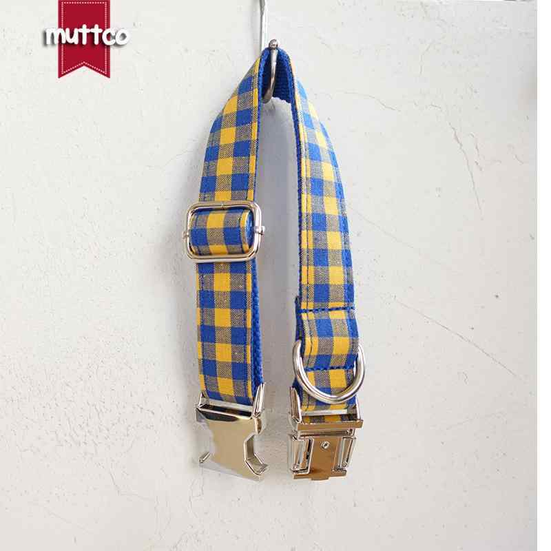 お出かけ ブルー 犬用 伸縮 小型犬 ポリエステル 訓練 リード チェック ペット用品 イエロー 首輪 散歩 大型犬 中型犬