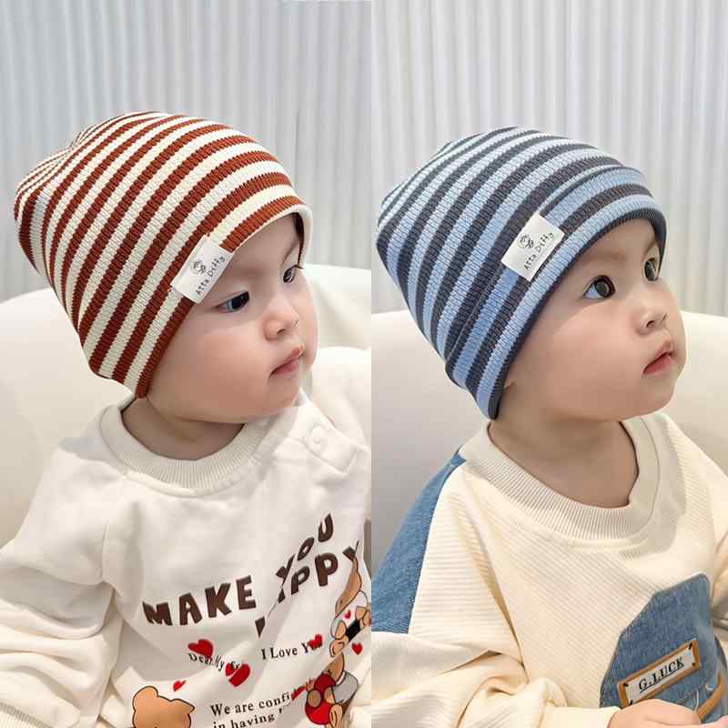 秋冬 赤ちゃん ストライプ 4歳 1歳 ニット帽 2歳 ベビー 6歳 5歳 帽子 通気性 キッズ 柔らかい