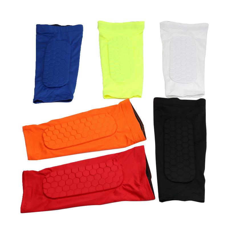 サッカー 衝撃吸収 ポリエステル(x2) スポーツ レッグウォーマー 大人 バイク バスケットボール 膝保護 ハニカム 運動 怪我防止 子供