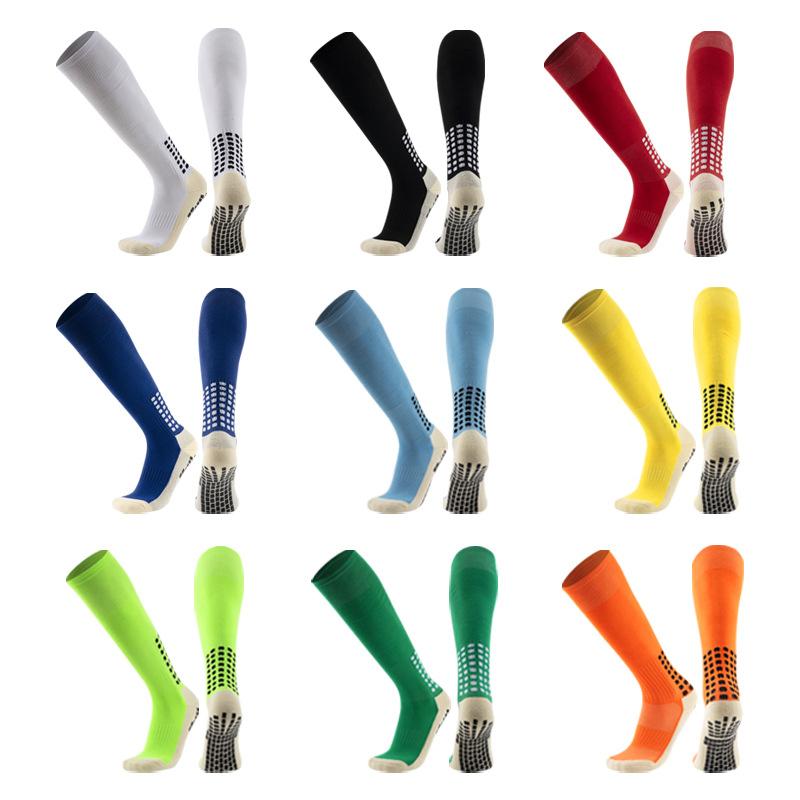 成人 ロング 厚手 男女兼用 綿 子供 ソックス 滑り止め ポリエステル レッド サッカー オレンジ(x2) イ..