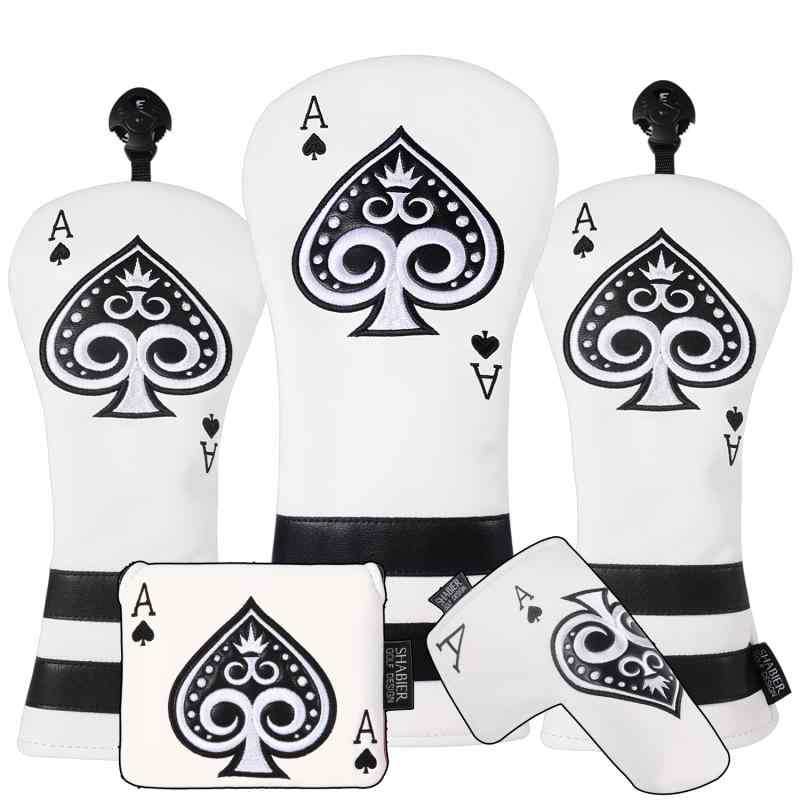 ポーカー おしゃれ パター 保護 ドライバー ブラック メンズ ホワイト キャップ