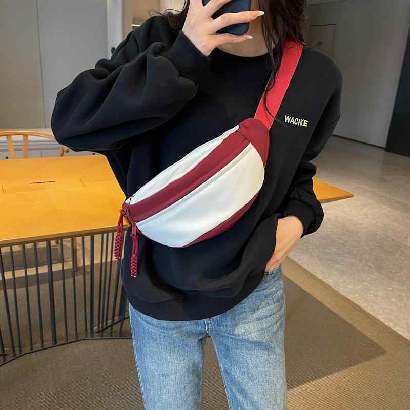 スポーツ デイリーユース ソフト ナイロン製 スマホ収納 カジュアル 学生 バイカラー ワンショルダー ミニ レディース 斜め掛け アウトドア シンプル