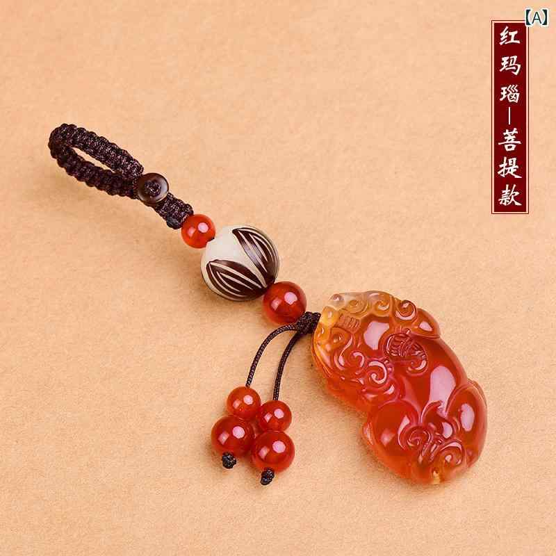 キーホルダー ブラック メンズ 黒曜石 レッド ペンダント レディース カップル ロープ アクセサリー 貔貅 チェーン 風水 ネックレス