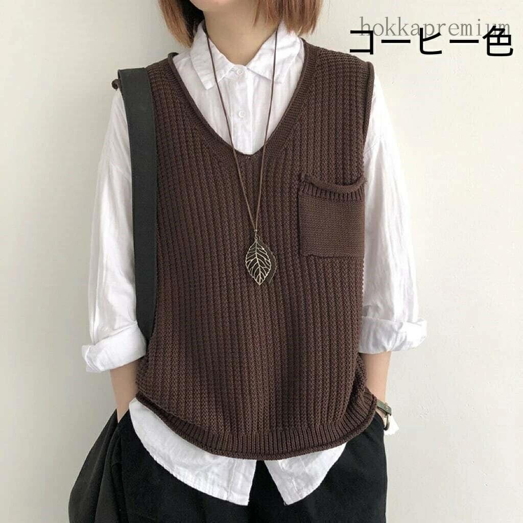 樂天商城 - ニットベスト トップス ベスト サマー 春秋 プルオーバー 春 おしゃれ 着回し レディース 春ベスト ベスト