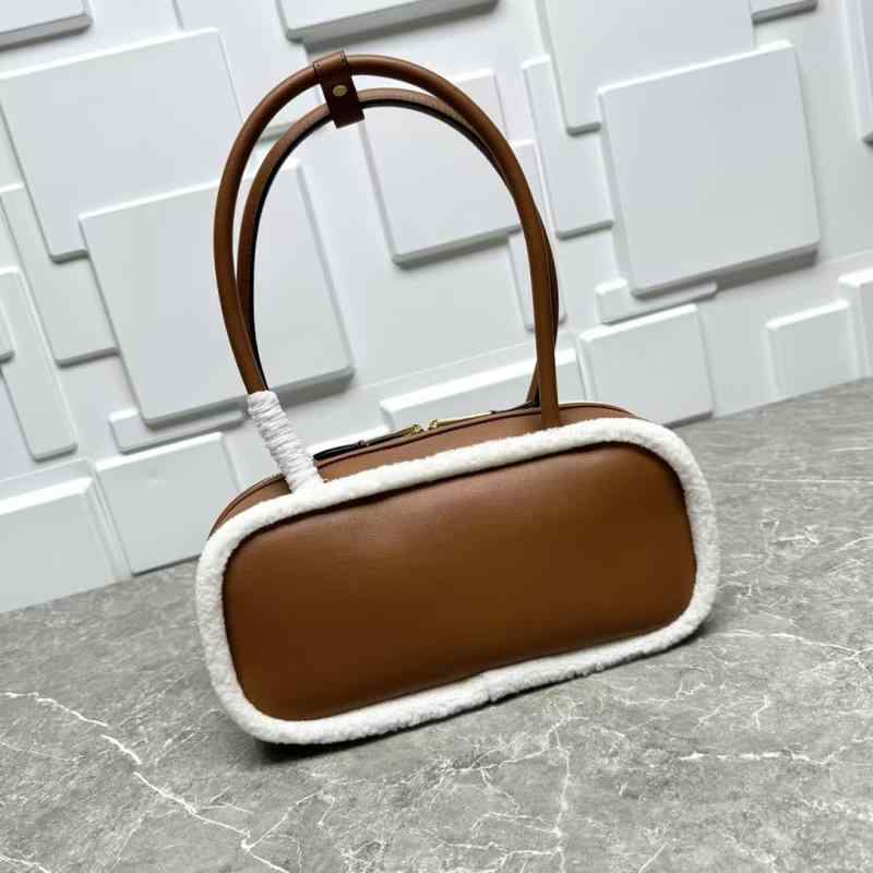 Rakuten - ブラウン ボストンバッグ レザー おしゃれ ハンドバッグ 肩掛け 鞄 無地 本革 かわいい 秋冬 レディース