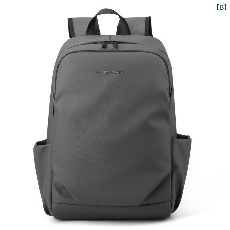 リュック 旅行 PC収納 通勤 大容量 14インチ 男性用 グレー 防水 ビジネス ブラック カバン メンズ PU 鞄 アウトドア ダークブルー