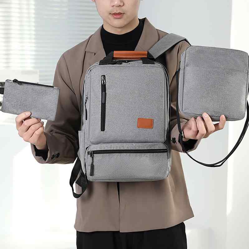 多機能 14インチ バックパック 大容量 リュック カバン 3点セット 通学 メンズ 通勤 ビジネス 防水 PC収納可能 鞄 撥水
