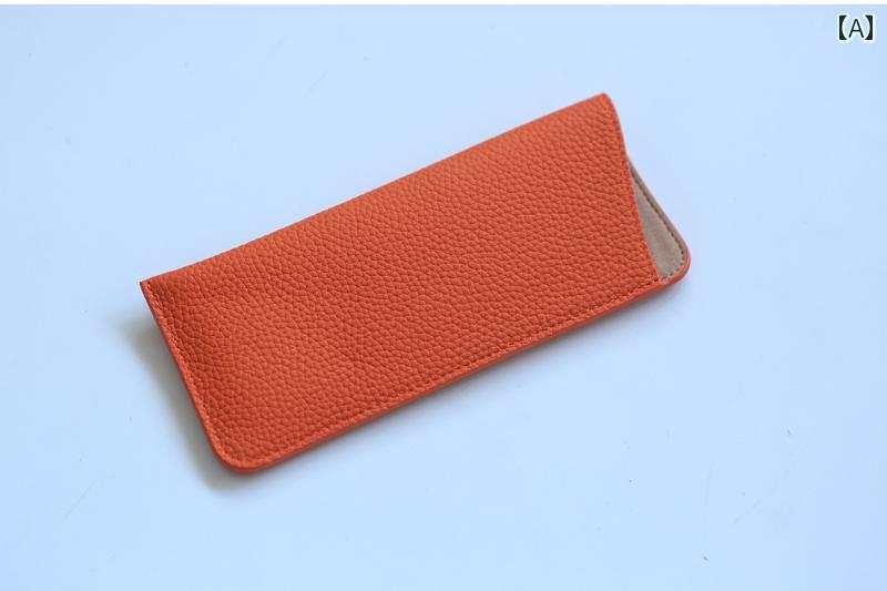 革 ポータブル サングラス メガネ バッグ 女性 ボックス ケース シンプル 収納 牛革