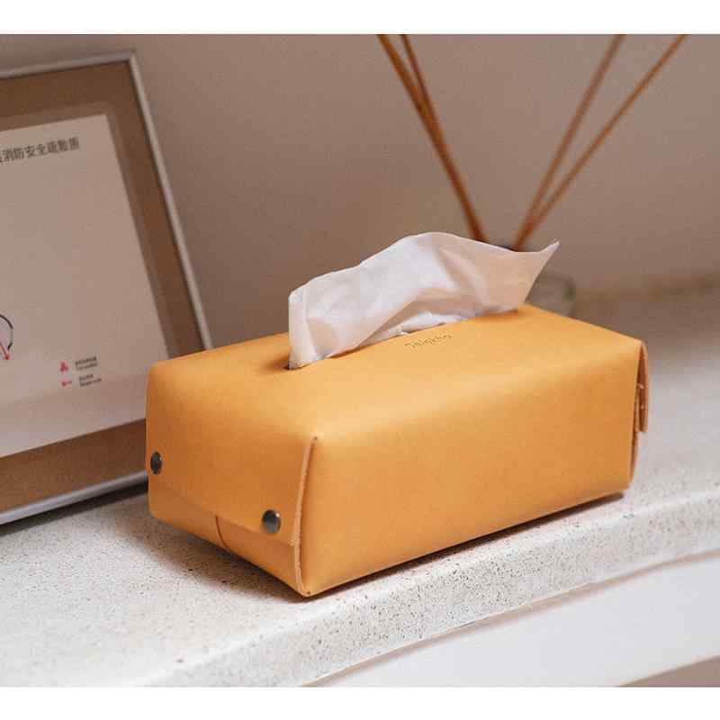 Rakuten - 車 ティッシュ レザー 家庭用 牛革 ボックス ボックス レザー ティッシュ コーヒー 収納 ティッシュ SANIKHO ミール ボックス おしゃれ ケース テーブル