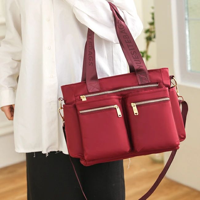 乐天商城 - 通勤バッグ 持ち運び簡単 カバン お洒落 遠足 ハンドル 旅行 通学 通勤 ベ A4 屋外ピクニック 軽量 大容量 大きめ 手提げ 多機能