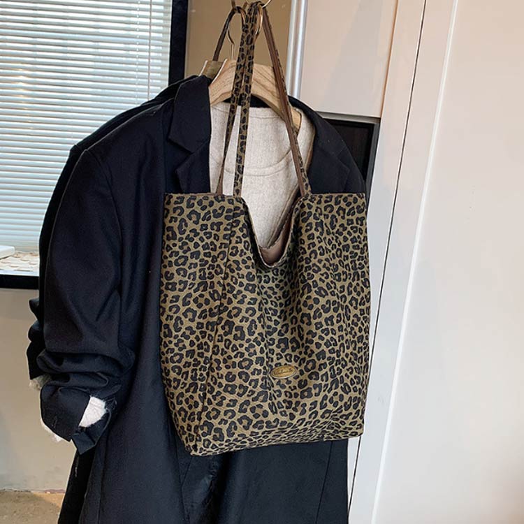 Full Wigs （Male） - 通勤 冬 カジュアル 大きい ヒョウ柄 シンプル 肩掛けバッグ バッグ トートバッグ 柔らか 無地 通学 スエード調 スウェード 秋