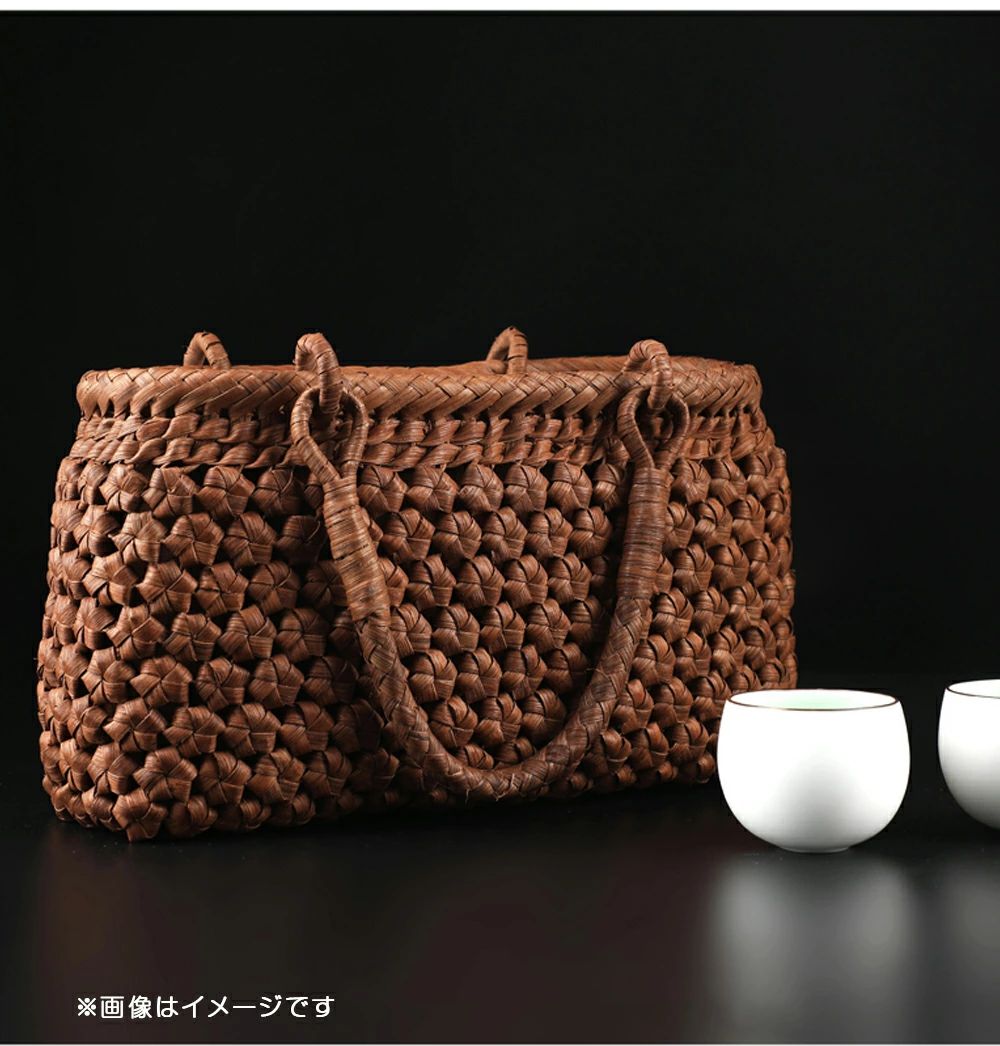 籠バッグ トートバッグ おしゃれ 山ぶどう 山葡萄かごバッグ 六角花編み フォーマル 山ぶどうバッグ レディース 高級 職人手作り 綿麻内布付き かご