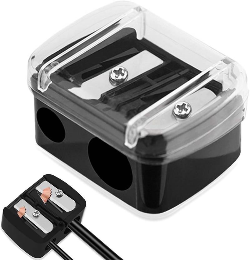 携帯用補助工具 削り器 シャープナー 携帯用エイド 2穴設計 鉛筆削りミニ 初心者 アイライナー アイブ..