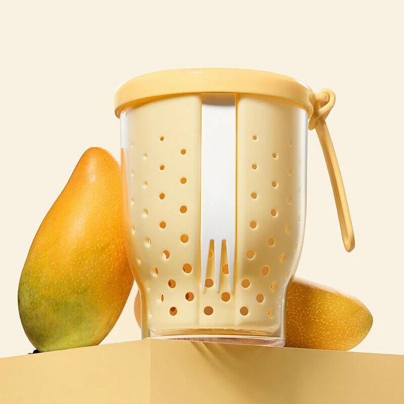 ピクニック かわいい フォーク付き 便利 4色展開 フルーツを持ち歩く おしゃれ フルーツケース 車載 サ..