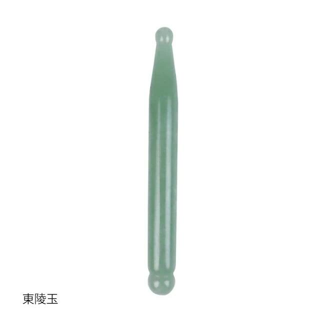 ストレス解消 ステンレス 筋肉 顔 マッサージ 筋膜リリース フェイシャルマッサージ 小顔 ボディ用 ツボ押し棒 棒型 天然石 お風呂 天然の玉石なので画像と色差があります ツボ押し