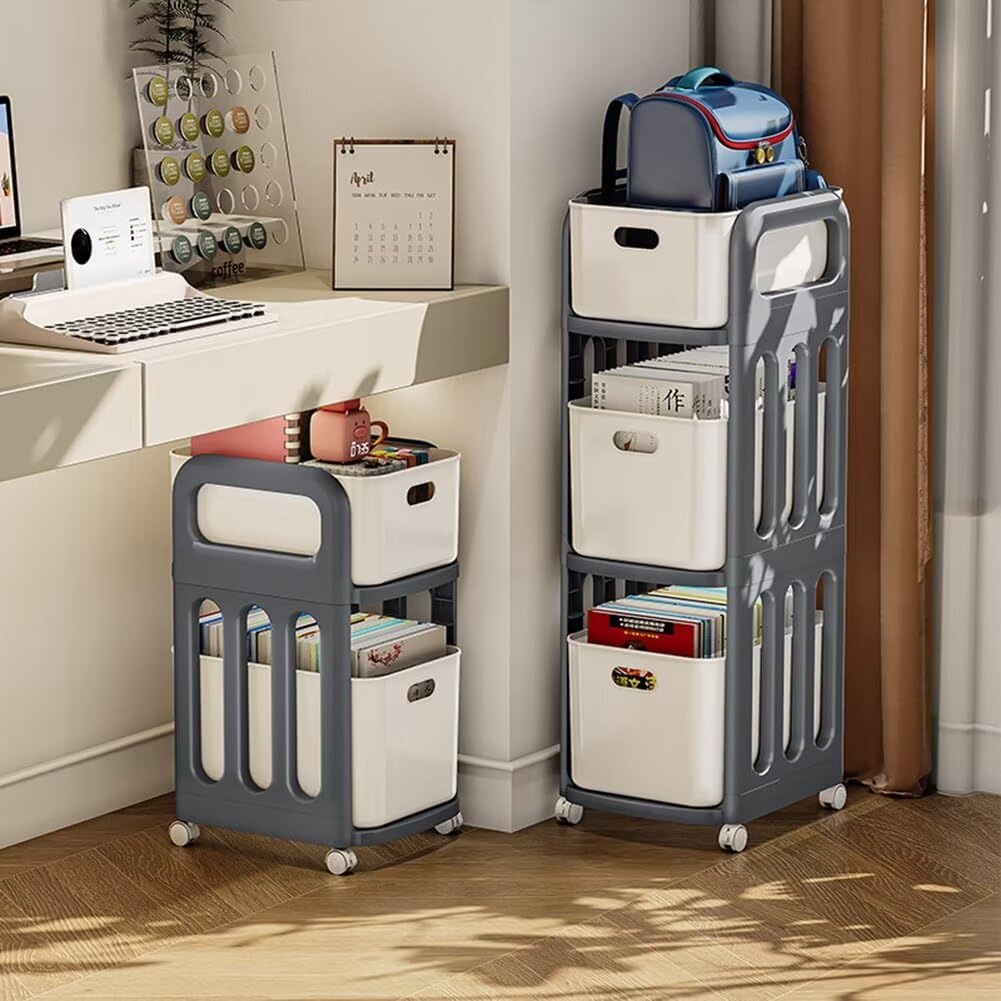 大容量 キャビネット 耐荷重 絵本 文具 収納棚 漫画 書類棚 ファイルワゴン 隙間 省スペース 収納ラッ..