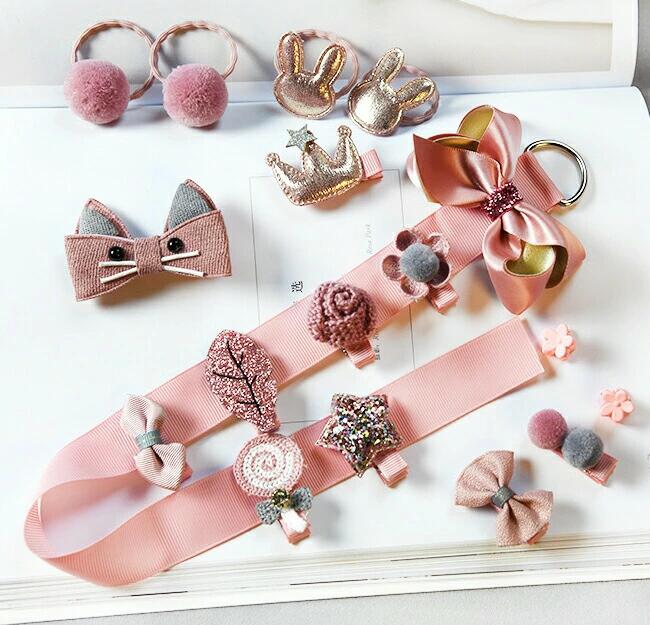 ヘアピン クリップ キッズ ヘアアクセサリー 18点セット リボン 花 子供 髪飾り 可愛い まとめ髪 シン..