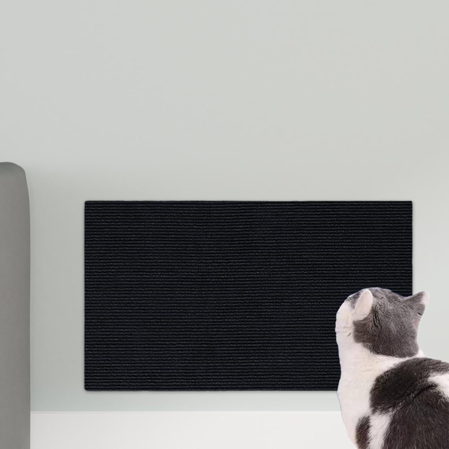 Rakuten - 床 猫用爪とぎマット 壁 ソファー 猫用爪とぎポスト ソファープロテクター 猫用爪とぎパッド 家具 壁 黒 カーペット リビングルーム用