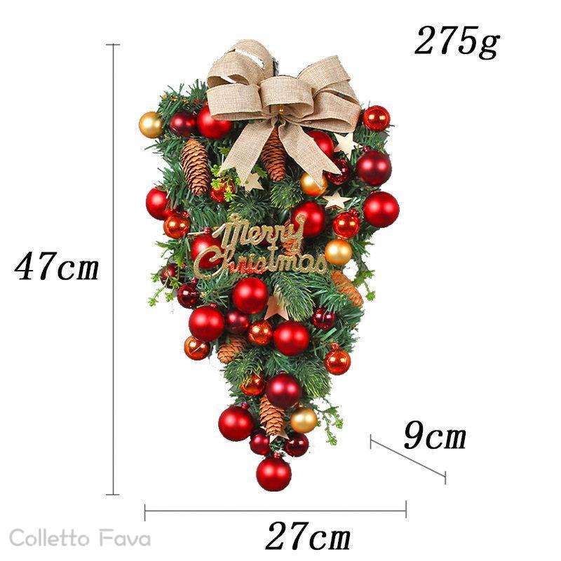 Rakuten - 装飾 花輪 ガーデニング フラワーリース クリスマス飾り付け クリスマスツリー プレゼント おしゃれ 造花 玄関ドア 花 クリスマスリース お店