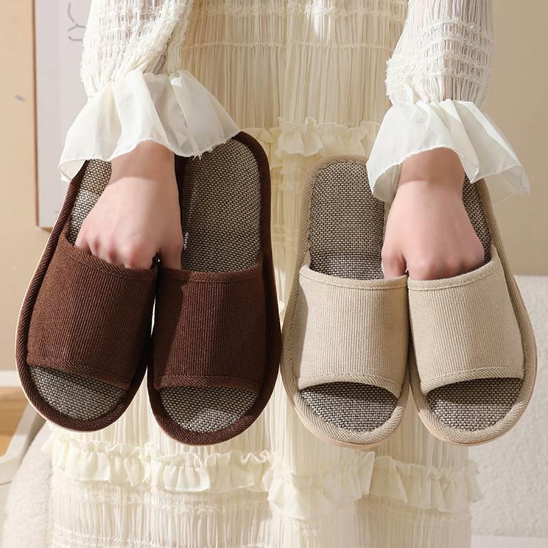 リネン 蒸れない 部屋履き ベランダ ユニセックス 大きいサイズ 父の日 室内履き スリッパ ホテル 夏用 レディース 麻素材 送料無料 洗える 麻 メンズ 室内用 スリッパ 来客用 ソフト 夏用 ルームシューズ 通気性 サンダル 室内用 母の日 おしゃれ ソフトタイプ(4.0)