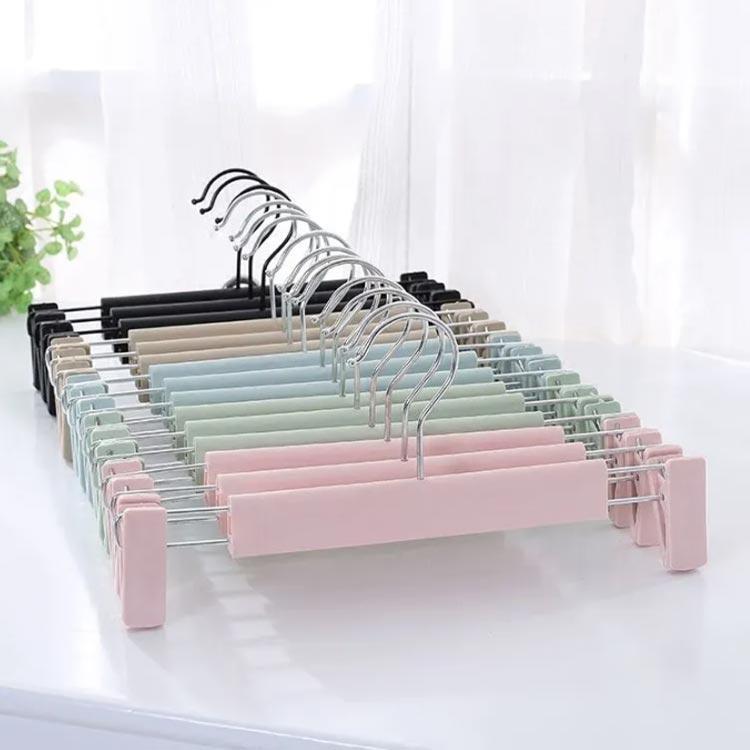 ボトムス タオル かわいい お 20本セット スカート パンツハンガー ズボン用ハンガー クリップハンガー スラックス すべらない プラスチック 北欧