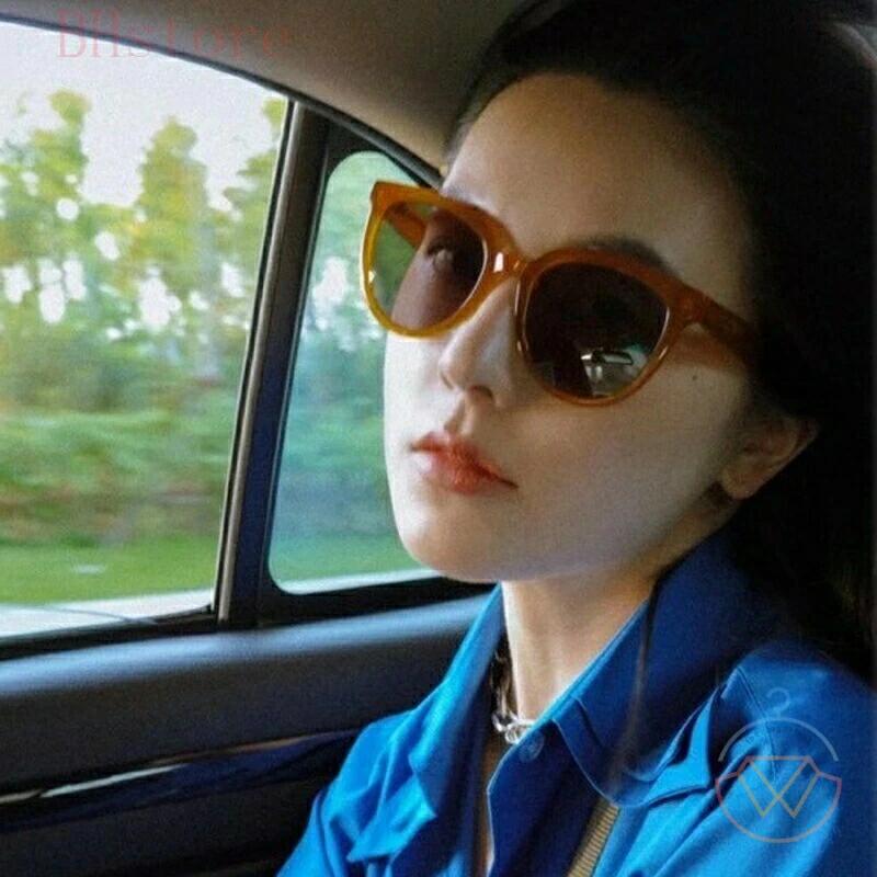 おしゃれ 登山 スポーツ ファッション 運転用 サングラス アジアン UVカット 軽量 ラウンド ビッグ 大きめ 気質 釣り 小顔 素地すっぴんメガネ レディース