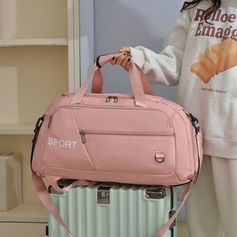 ハンドバッグ アウトドア ヨガバッグ リュック 旅行バッグ グリーン 游泳バッグ レジャー オックスフォード トラベルバッグ 大容量 スポーツバッグ ブラック 耐摩耗性 ジムバッグ ピンク 無地 グレー ブルー