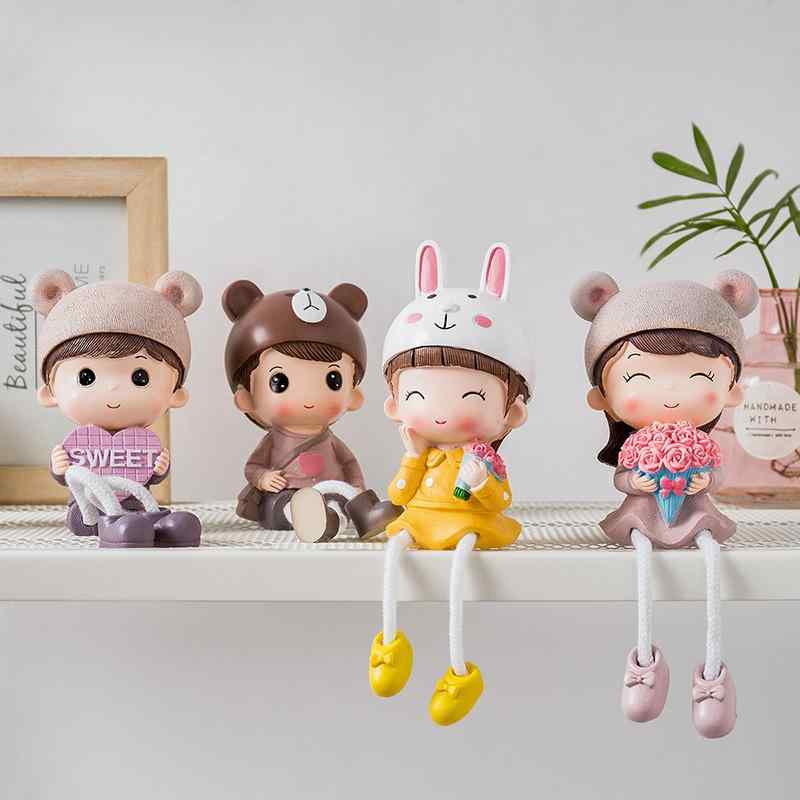 Rakuten - 置物棚 インテリア雑貨 かわいい 吊り下げ人形 樹脂製 ヨーロピアン 飾り デコレーション 誕生日 ギフト