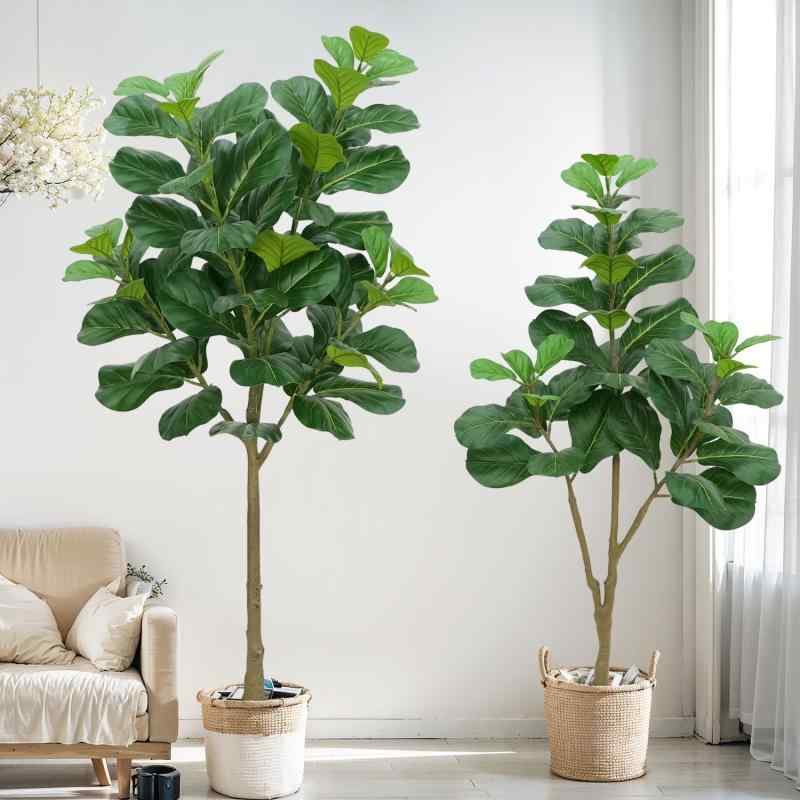 樂天商城 - 観葉植物 フェイクグリーン 琴葉ゴムノキ 人工樹木 北欧風 リアル PU素材 おしゃれ 鉢植え 室内装飾 リビング 玄関 オフィス ディスプレイ 手入れ不要 水やり不要 枯れない