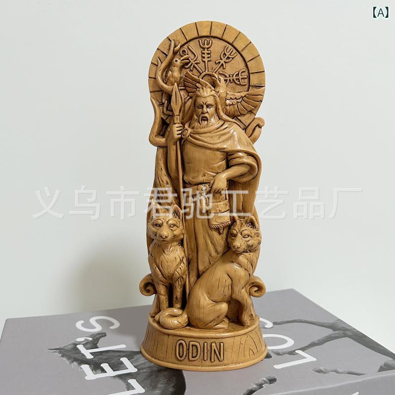 乐天商城 - 置物 北欧神話 樹脂工芸品 オーディン フレイヤ ソー ロキ ヘル 像 北欧 守護神 リビング ベッドルーム デスク 部屋 飾り 雑貨