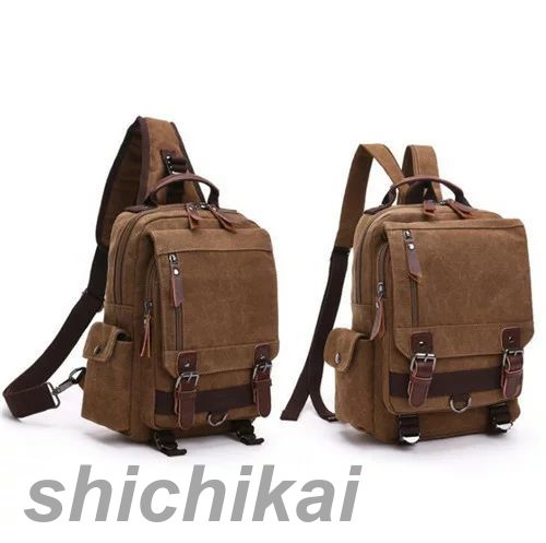 帆布鞄 バックパック ワンショルダー リュックサック 通勤 カジュアル ツーショルダー レディース メンズ 通学 2way 大容量 キャンバス 斜めがけ 旅行 アウトドア ボディバッグ
