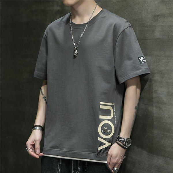 Rakuten - 半袖Tシャツ オシャレカジュアル クルーネック 夏Tシャツ Tシャツ スポーツ プリント 半袖シャツ 半そで Tシャツ ファッション