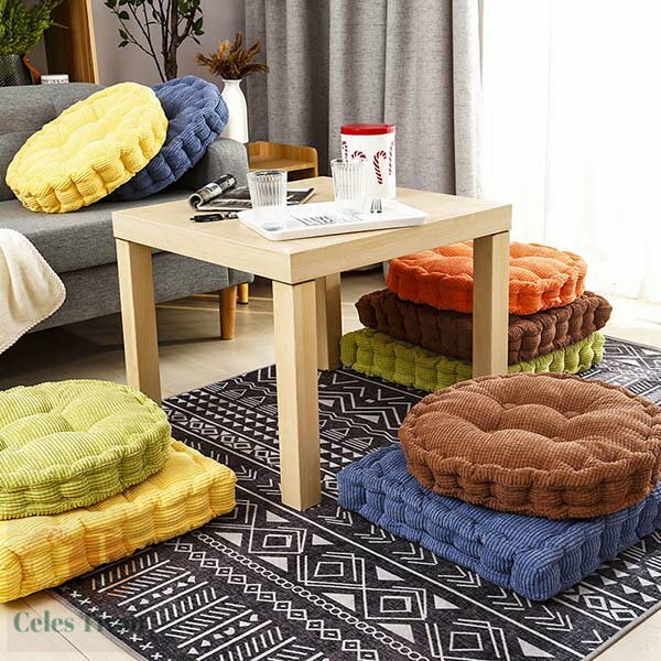 角形 在宅 分厚い 新築祝い 大人 50cm ざぶとん チェアパッド ベッド おしゃれ 40cm 円形 イス 車 テレ..