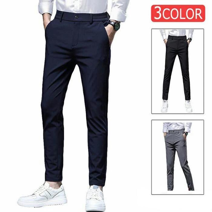 おしゃれ パンツ ボトムス 美脚 スリム メンズ ギフト 細身 通勤 通勤パンツ ストレッチ ズボン 春 秋 プレゼント 夏 ビジネスパンツ 無地