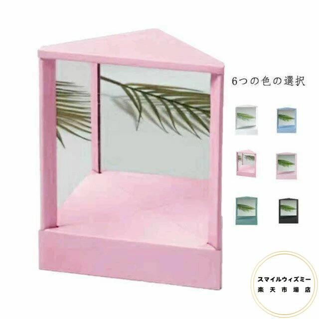 自宅 送料無料 三角固定非反転ミラー 左右反転 ミラー 左右反転鏡 スタンドミラー 卓上ミラー リバーサ..